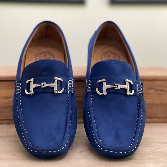 Blue Suede Loafers - Picture 2 of 8
